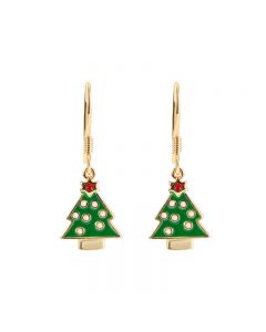 925 Sterling Silver Christmas Tree Earrings