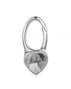 Personalized Photo Stainless Steel Heart Keychain