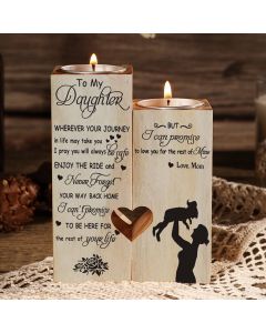 Wooden Candlestick Shelf Daughter Decoration Gift