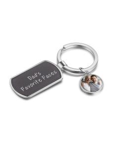 Personalized Stainless Steel Photo Keychain 