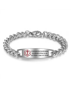 Custom Medical Titanium Steel Bracelet