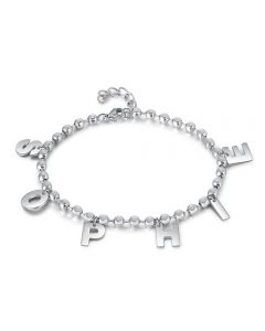 Personalized Stainless Steel Letter Bracelet 