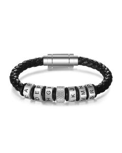 Personalized Titanium Steel Bead Bracelet