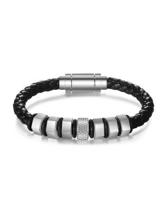 Titanium Steel Charm Bead Bracelet