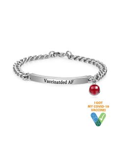 Stainless Steel Vaccination Couple Bracelet
