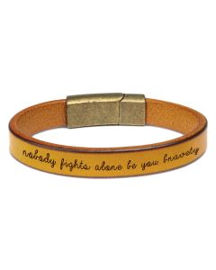 Personalized  Stainless Steel PU Leather Bracelet 