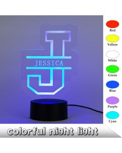 Personalized Letter Night Light,LED Night Lamp 7 Colors Change