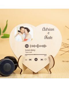 Personalized Spotiify code Wooden Ornaments
