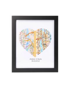 Personalized Wooden Map Frame