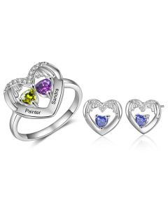 S925 silver Ring and Earrings Set