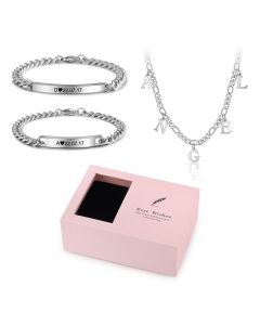 Personalized Stainless Steel Letter Jewelry Set