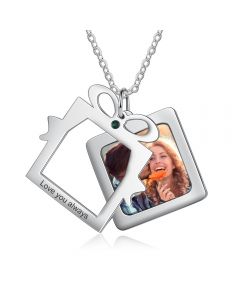 Personalized Stainless Steel Christmas Gift Photo Necklace