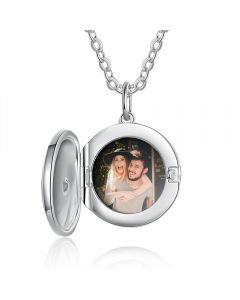 Customized Photo Round Box Pendant Necklace