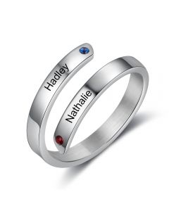 Stainless Steel Opening Name Ring