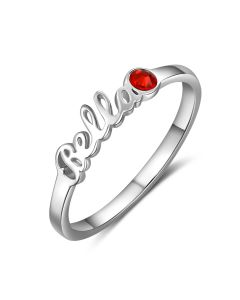 Jewelry Dropshipping Birthstone & Engraved Ring
