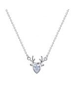 925 Sterling Silver Christmas CZ EiK Necklace