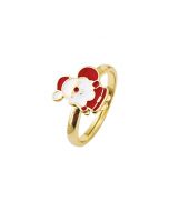 925 Sterling Silver Christmas Santa Claus Opening Ring
