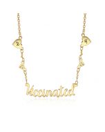 Personalized Rhodium Plated Vaccination Name Necklace