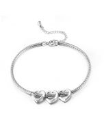 Stainless Steel Heart Shaped Anklet
