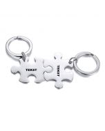 Personalized Puzzle Couple Keychain 