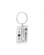 Personalized Stainless Steel Spotufy Code Keychain
