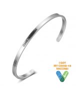  Have Been Vaccinated Engraved Stainless Steel Couple Bangle Bracelet