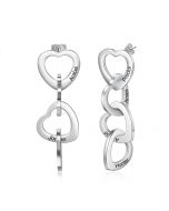 Personalized Stainless Steel Heart Earrings