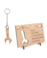 Personalized Wooden Wrench Greeting Card