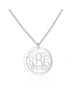 Personalized 925 Sterling Silver Monogram Necklace