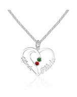 Wholesale Custom Heart Shaped Birthstone Name Necklace