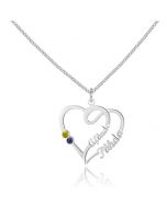 Wholesale Custom Heart Shaped Birthstone Name Necklace