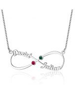 custom 8 character birthstone name necklace