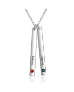 Engraving Stainless Steel Bar Necklace