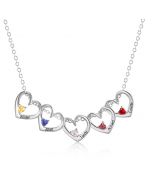 Rhodium Plated Heart Necklace 