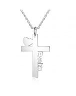 Personalized Cross Pendant Name Necklace