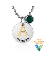 Stainless Steel Letters Custom Vaccination Necklace