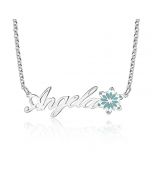 Personalized Name Necklace White Gold Plated Christmas gift