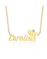 Rhodium Plated Personalized Name Necklace