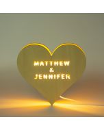 Personalized Wooden Heart light 