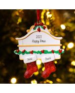 Personalized Christmas Ornament Red Stockings Ornaments Family Gifts