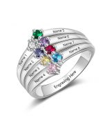 Best Dropship Product Birthstone & Engraved Sterling Silver Ring