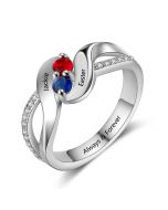 925 Silver CZ Ring with Personalized Name